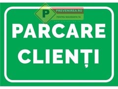 Semn verde parcare clienti